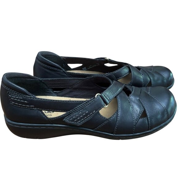 CLARKS Bendables Ashland Flats Black Womens Size 7 Medium Leather Upper EUC - Picture 4 of 8